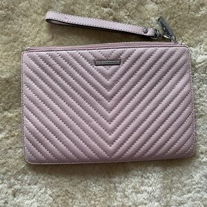 Rebecca Minkoff Pink Quilted Wristlet Clutch